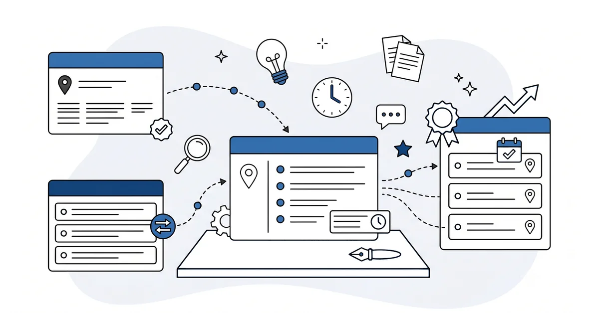 AI booking agent short-listing a local business through clean profile and schema, the four-signal win.