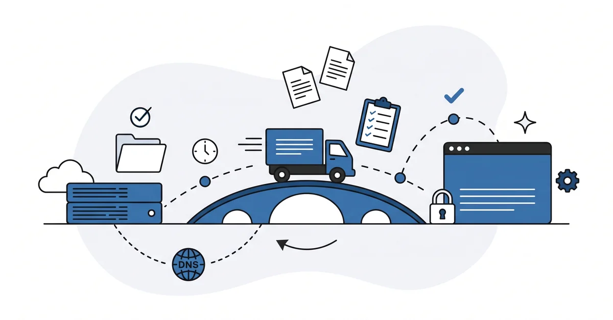 AI-drafted WordPress migration playbook covering pre-flight, cutover, validation, and rollback.