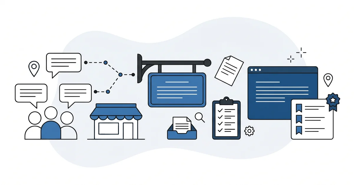 Local content families putting a small business in the three-name AI shortlist this post maps.
