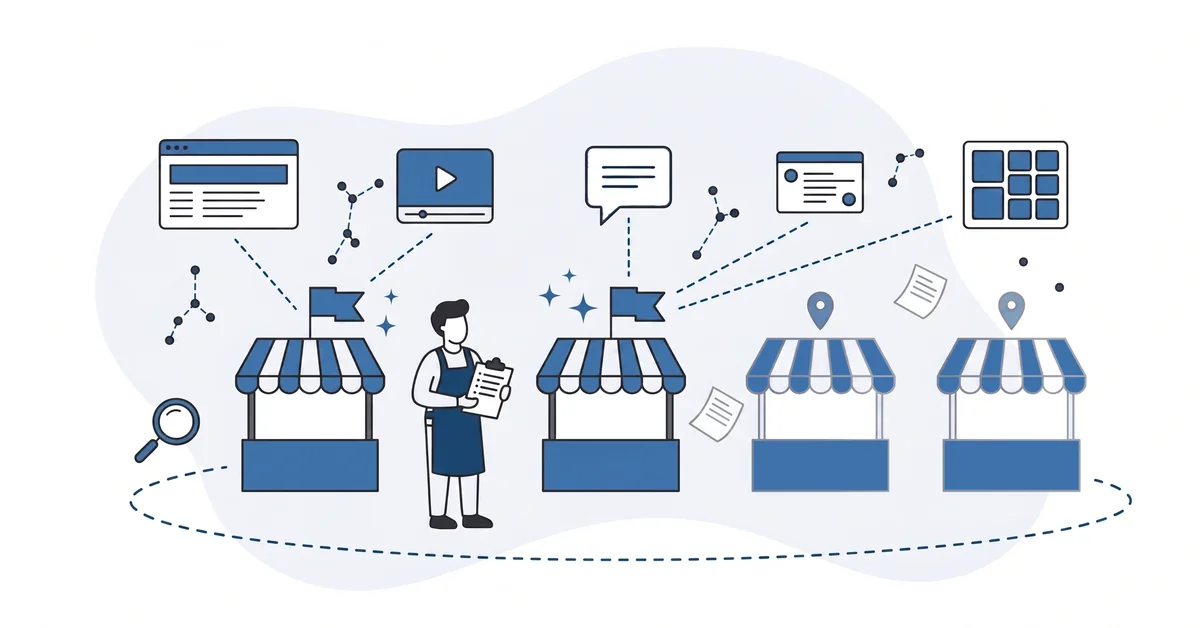 Small business picking two surfaces from real customer interviews, the search-everywhere focus this post defends.
