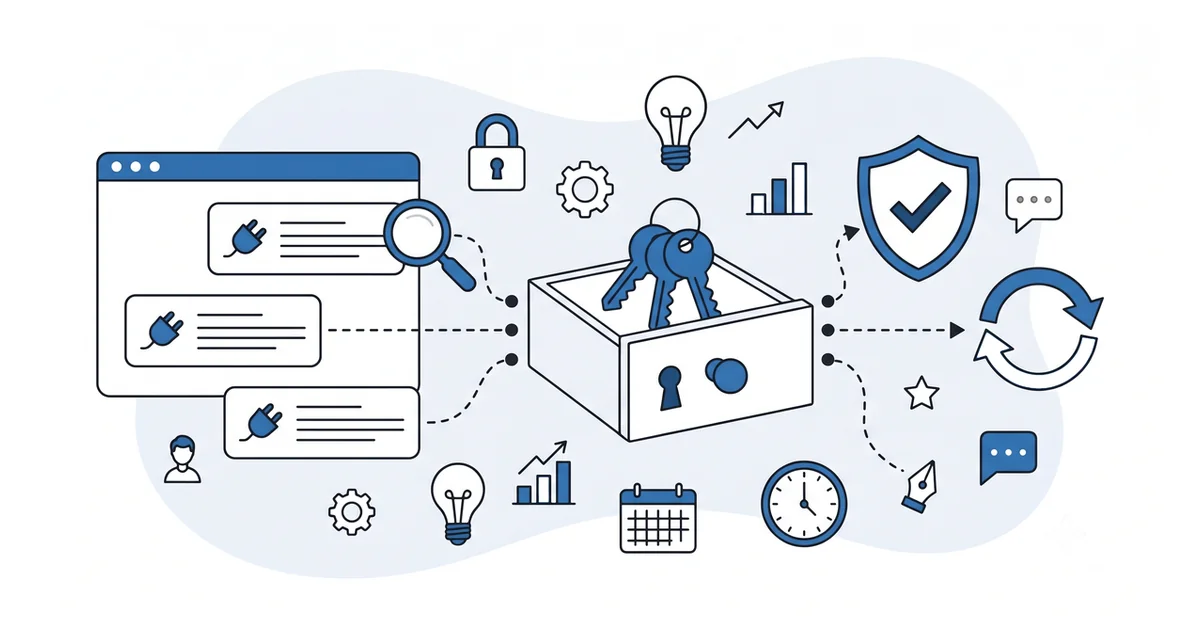 WordPress 7 AI Client drawer holding every service key, the concentrated risk this post names.