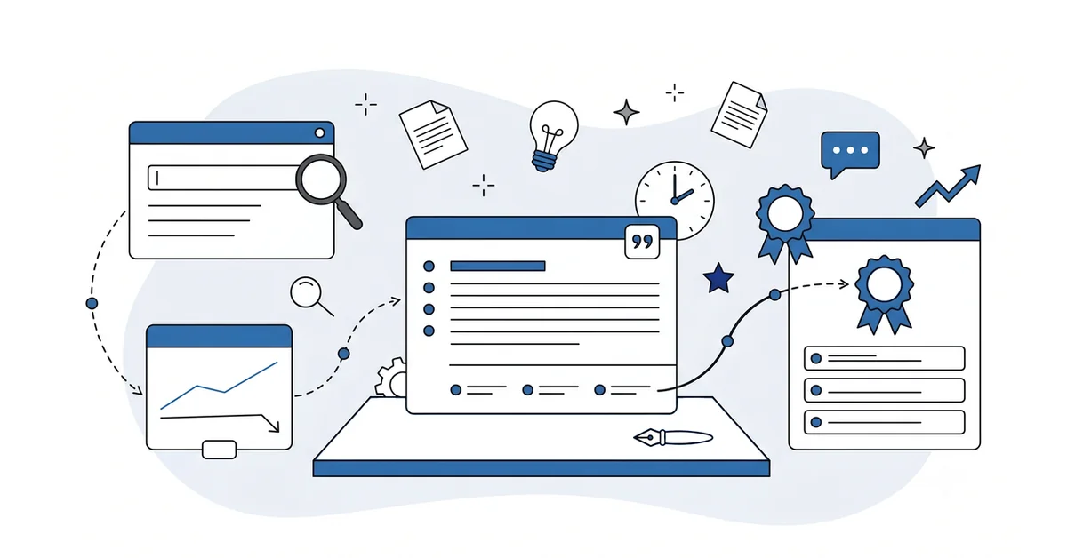 Flat clicks chart, AI summary panel with citation strip, and the brand impression rosette earned.